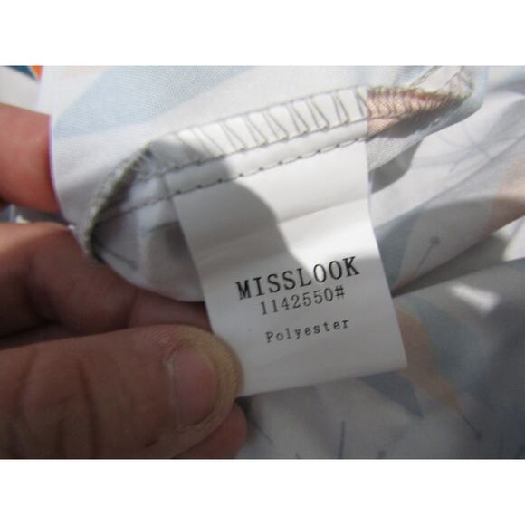 Misslook Retro Rockabilly Atomic Starburst Camp Shirt Size Medium - Picture 9 of 9